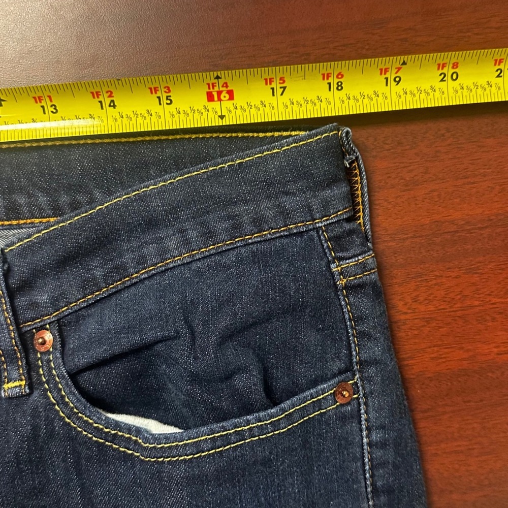 Levis 541 Athletic Taper Jeans Mens 36x30 Dark Wash Indigo Denim Blue Pants - Picture 5 of 7